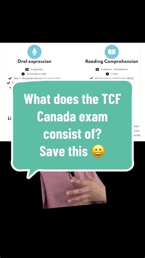What does your TCF exam actually consist of? Follow for tips on how to pass TCF Canada for ambitious PR candidates 🇨🇦 #TCFCanada #francophoneimmigration #TCFwriting