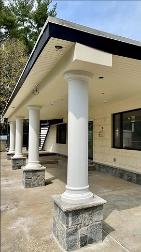 Stucco Columns - How to Float Limestone Finish Coat