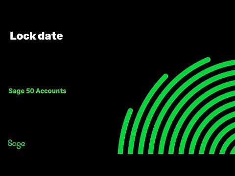 Sage 50 Accounts (UK) - Lock Date - v27 and above