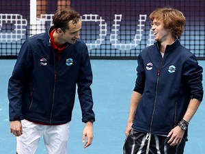 "He can win Grand Slams," Daniil Medvedev cautious of Andrey Rublev ahead of an all-Russian final in Dubai