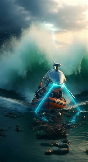 🌊 The Robo Dolphin Guiding Refugees to the City ⚡🐬🏙️