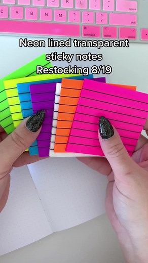 Restocking Lined Transparent Sticky Notes Tomorrow at 9 am PST!