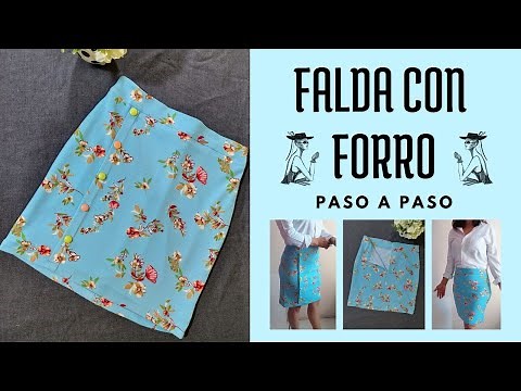 Falda con Forro!!! Te muestro PASO A PASO cómo elaborar este modelo de falda, súper sencillo!!