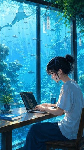 Flute Silent Aquarium 🐠 Peaceful Underwater Ambience for Study & Focus