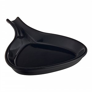 Acopa 10 oz. Black Stoneware Fry Pan Server - 12/Case