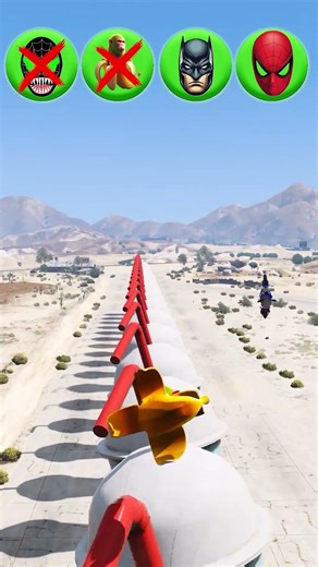 تحدي الخارقون #spiderman #ironman #batman #superman #gta5