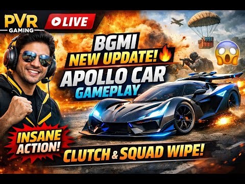 PVR GAMING 🔴 LIVE | BGMI NEW UPDATE 🔥 APOLLO CAR GAMEPLAY 😱