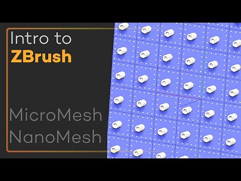 Intro to ZBrush 046 - Use MicroMesh and NanoMesh to create complex surface detail and patterns!!