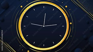 Abstract colorful clock animation on colorful background. Clock Counting Down 24 Hour Day Fast Speed. Clock with moving arrows. Clock time lapse UHD 4K Animation.