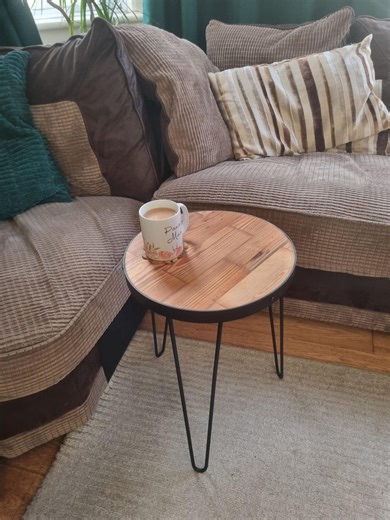 Hairpin Leg Coffee / Side Table, Reclaimed Parquet Flooring - Etsy