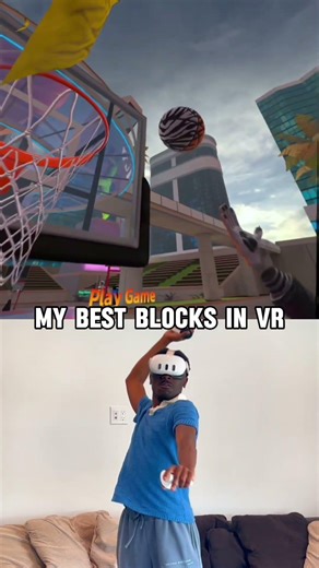 My best blocks in vr!! 🔥🔥 #vrbasketball #gymclassvr #basketball