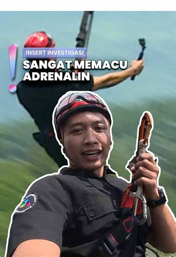 Tim insert bermain rope jump di Sungai Citarum dari ketinggian 30 meter. #insertinvestigasi #fyp