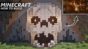 Minecraft: How to Build a Skull Mountain Base | Mansion Interior | Survival House Tutorial