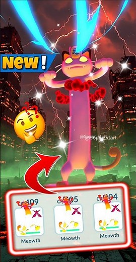 3 Gigantamax Meowth vs Gigantamax Meowth Raid in funny moment in pokemon go #soparstart #pokemon