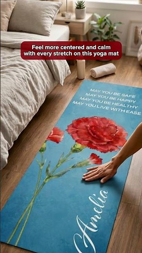 May I Live With Ease - Personalized Custom Yoga Mat