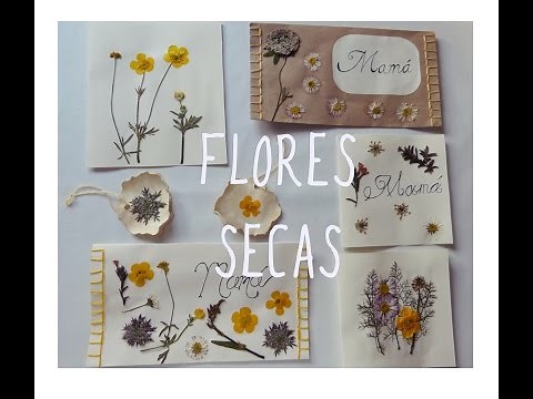 Tarjetas y sobres. Manualidad con flores para Día de la Madre