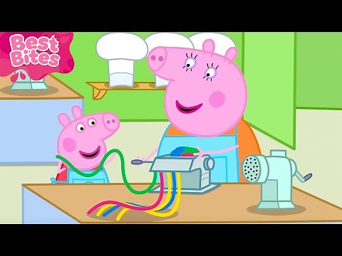 Peppa Pig Makes RAINBOW Spaghetti! 🌈🍝Pasta Making Class | Tales Full Episodes | Cartoon | 18 Minutes