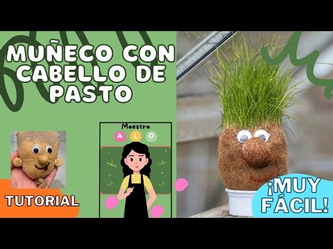 TUTORIAL MUÑECO CON CABELLO DE PASTO🌱