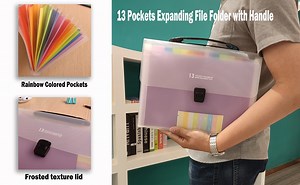 Watch File Organizer/13 Pockets Expanding File Folder with Handle on Amazon Live