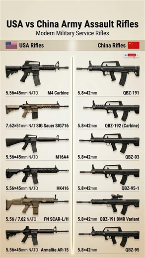 USA vs China Rifles 🔥 | Which Army Has Better Weapons?