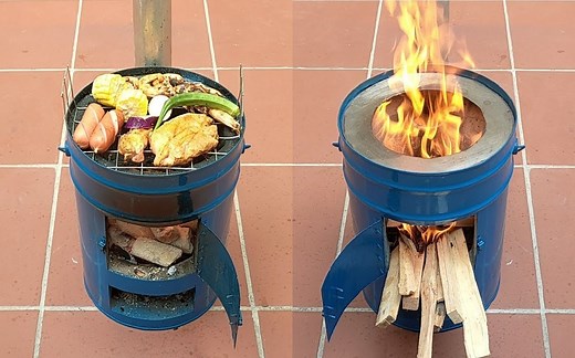 110K views · 957 reactions | Creative ideas, from old cement and iron to make wood burning stoves and grills. | Genius Crafts | Facebook