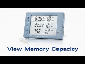 Excursion-Trac Datalogging Traceable Hygrometer - View Memory Capacity Instructional Video