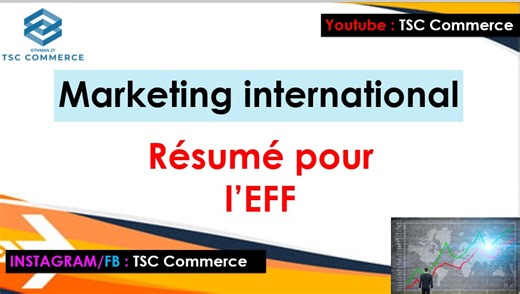 Module : #Marketing_international Cours résumé pour l'examen Fin de formation #marketing #international #commerce #gestion #ofppt #ista #geocm | TSC Commerce