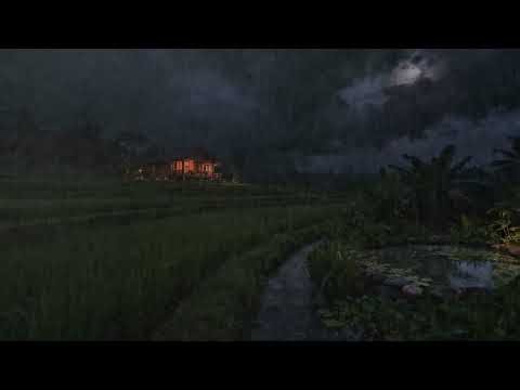 10 Hours Rain Sounds 🌧️ Peaceful Night Cabin for Stress Relief & Sleep