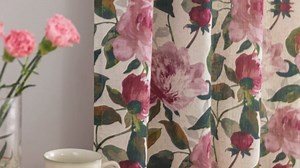 ALIGOGO Floral Printed Curtains 72 Inch Length - Vibrant Pink Floral Curtains for Bedroom Aesthetics Linen Grommet Privacy Colorful Peony Window Drapes 2 Panels, 50 x 72 Inch, Pink