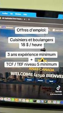 Offres d’emploi au Canada 🇨🇦 $18/heure pour Cuisiniers et boulangers
