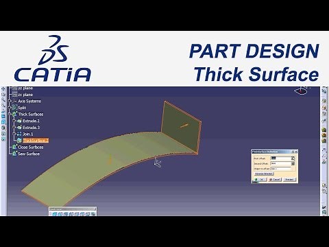Catia V5 Eğitim&Tutorial (#22) | Part Design | Thick Surface