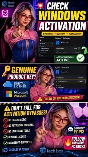 WINDOWS ACTIVATION: Check It, Protect It!🔑#shorts