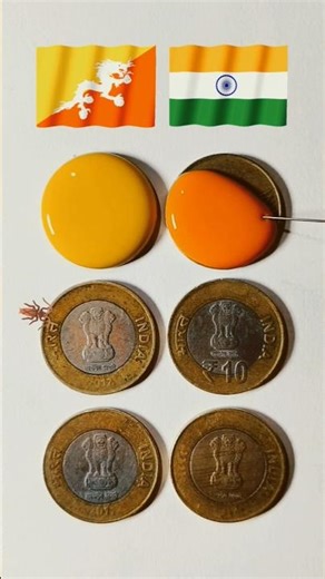 National flag || india flag art on coins 🪙||#viral #shorts #art #drawing #painting #trend