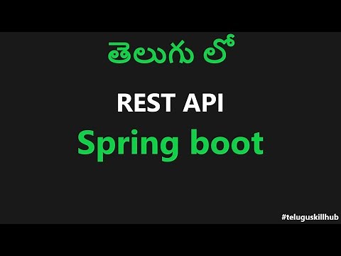 Spring boot in telugu | REST API using Spring boot in telugu | Spring boot restful web services
