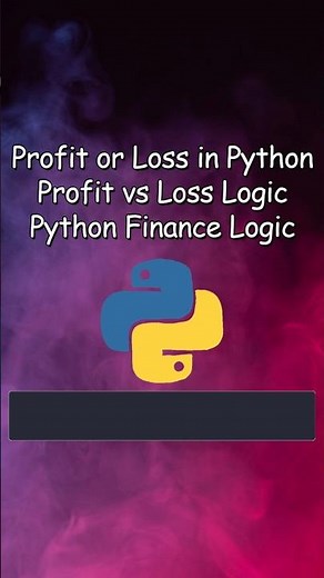 Profit or Loss Program in Python | Simple Logic Explained #coding #python