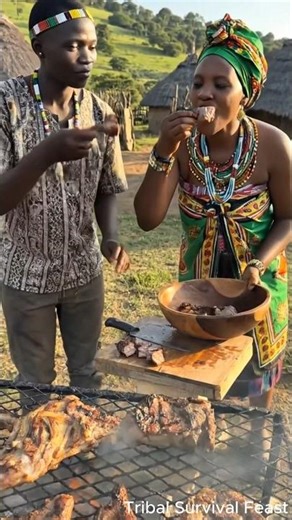 Couple Grills Whole Lamb Over Open Fire – The Final Cut Is Insane! #shorts