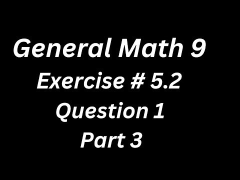 9th Class General Math, Chapter 5, Exercise 5.2 Question 1 Part 3