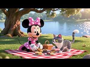Minnie Mouse Picnic Fun with Mittens 🧺🐱 | Cute Kitty Adventure Story for Kids | Fun Cartoon Picnic 🌸