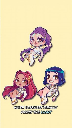 My drawing from Huntrix from K-Pop Demon Hunters ‪@MoonDroppArt‬