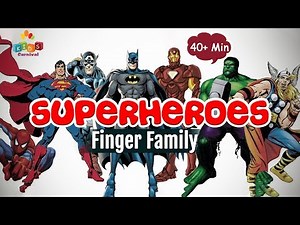 Superheroes Finger Family Song | 3D Animals Finger Family Nursery Rhymes & Songs for Kids