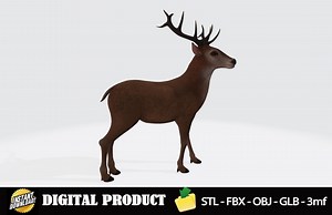 Reindeer 3D Model for Printing, Christmas Animal STL File Download, Ready to Print FBX Obj Glb Format for 3D Printer - Etsy Canada