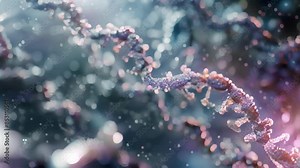 Two DNA strands being replicated simultaneously with polymerase enzymes creating new complementary strands.