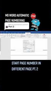 Start Page Number on Any Page Pt.2 (MS Word Trick) #MicrosoftWord #mswordtricks