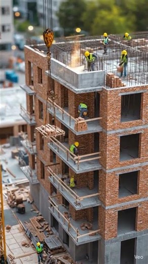 ✨Ultra-Realistic Construction Site in Motion | AI Generated Building Video✨#bome #home #building