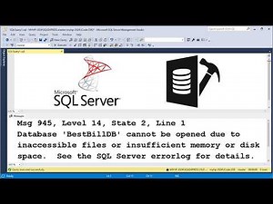 Recover Corrupted SQL Server Databases | Fix Database cannot be opened due to inaccessible files