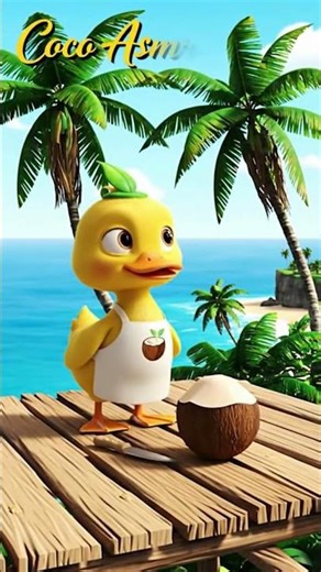 Bali Coastal Wind Asmr 🥥 | Coconut Shell Vibration & Ocean Breeze | Coco Asmr #duck