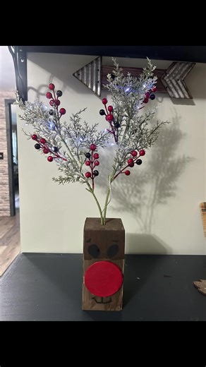Wooden Rudolph $25