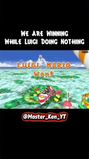 Mario Party 7 Luigi Wins By Doing Absolutely Nothing #shorts #marioparty #minigames #gamecube