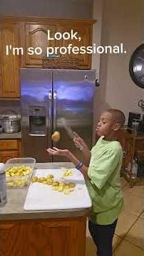 Caleb loves to cook and play in the kitchen! #kidscooking #viral