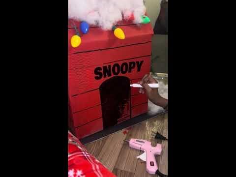 Snoopy’s doghouse school project #christmas #diy